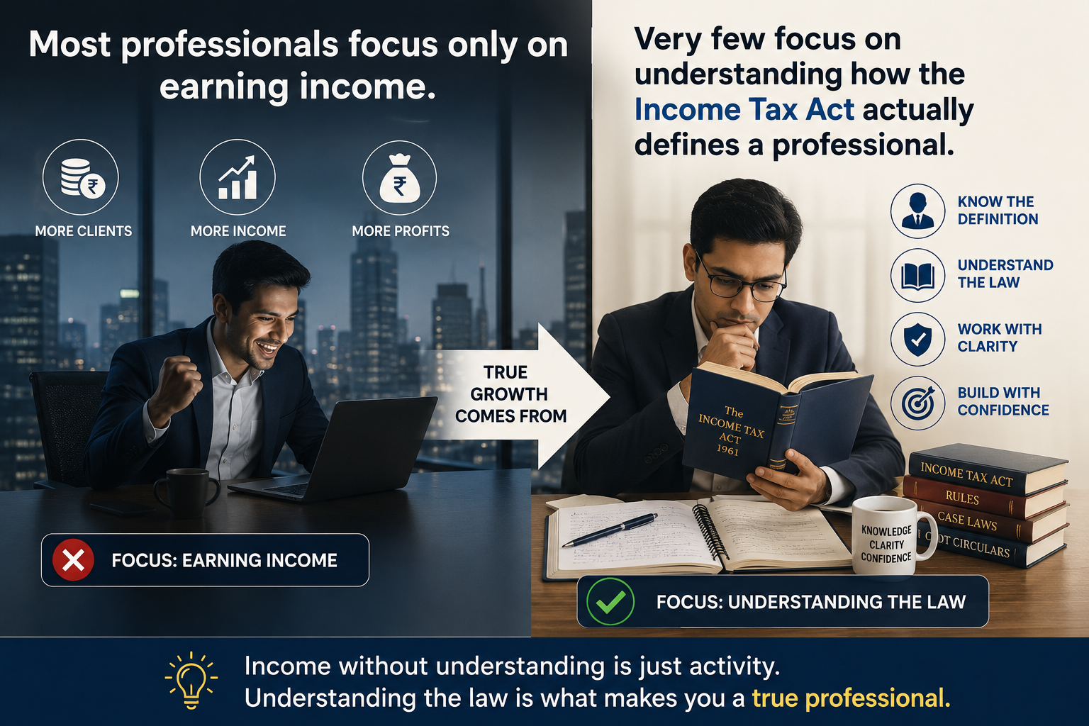 Most professionals focus only on earning income.